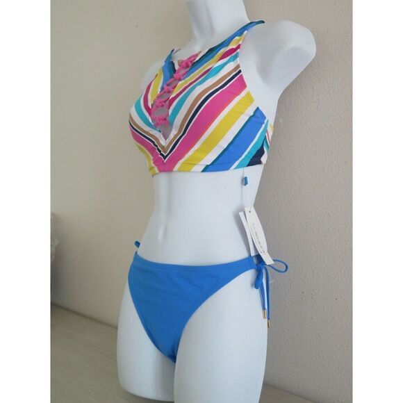 Bleu Rod Beattie RBCB20114 Women's Sz 6 Top, Sz 4/6 Bottom Multicolor Bikini Set - Picture 3 of 12
